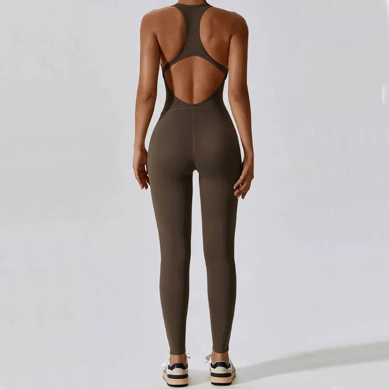 Open-Back Sculpt Jumpsuit