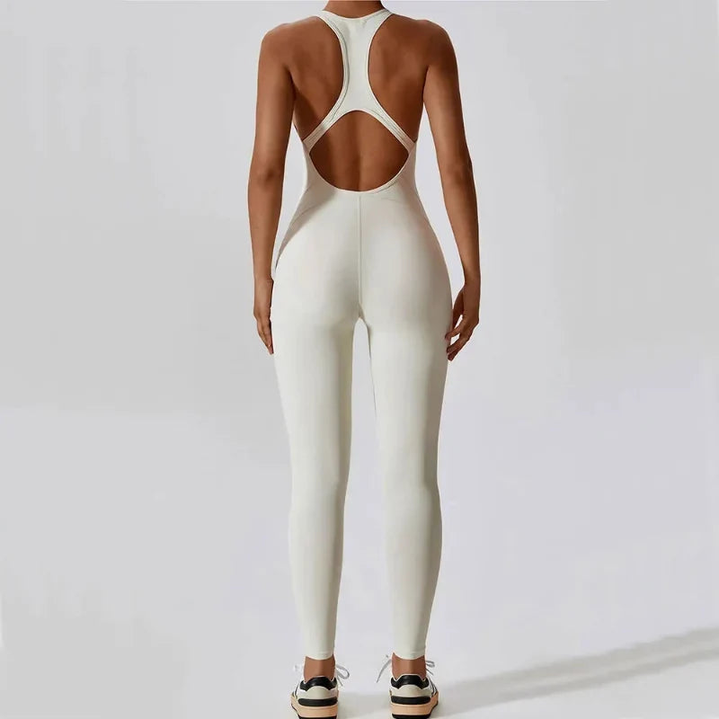 Open-Back Sculpt Jumpsuit